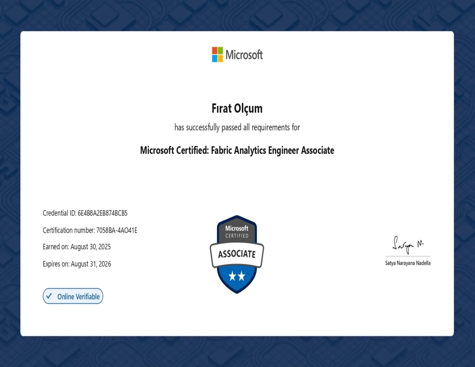 Data Analytics Certificate-Fırat Olçum